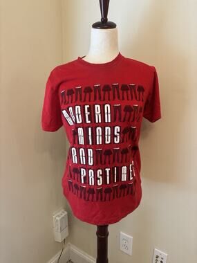 The Click Five Signed Tee Shirt Red Modern Minds and Pastimes American Apparel